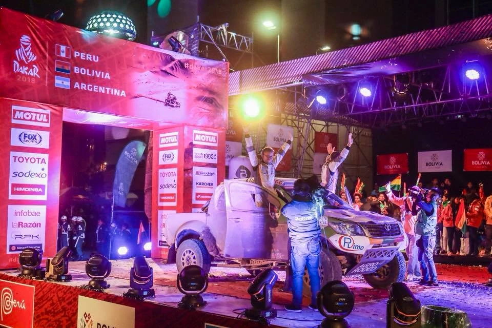 2018 01 11 Starto podiumas Bolivijoje