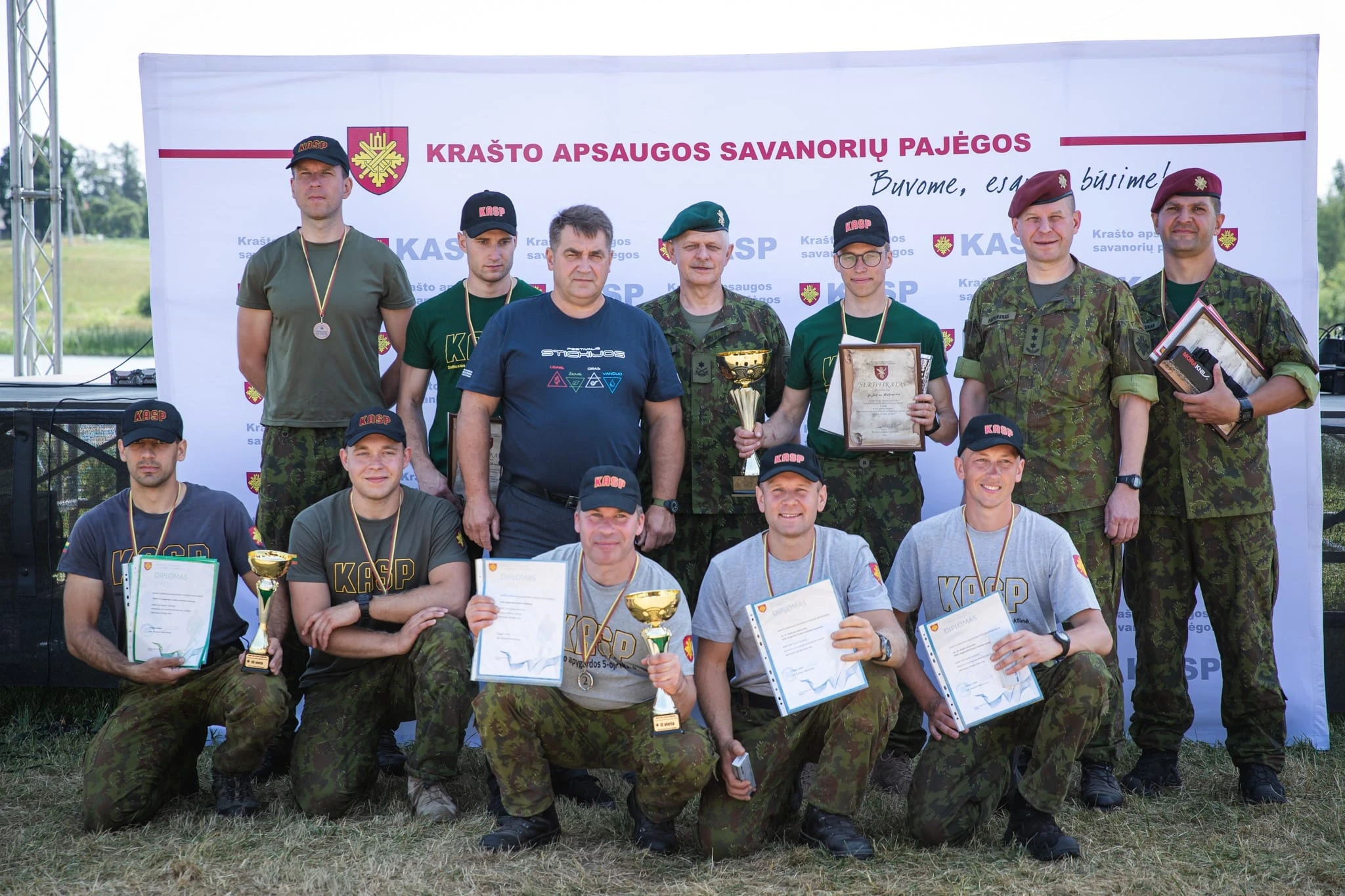 Iš XXIX Krašto apsaugos savanorių pajėgų žaidynių su medaliais