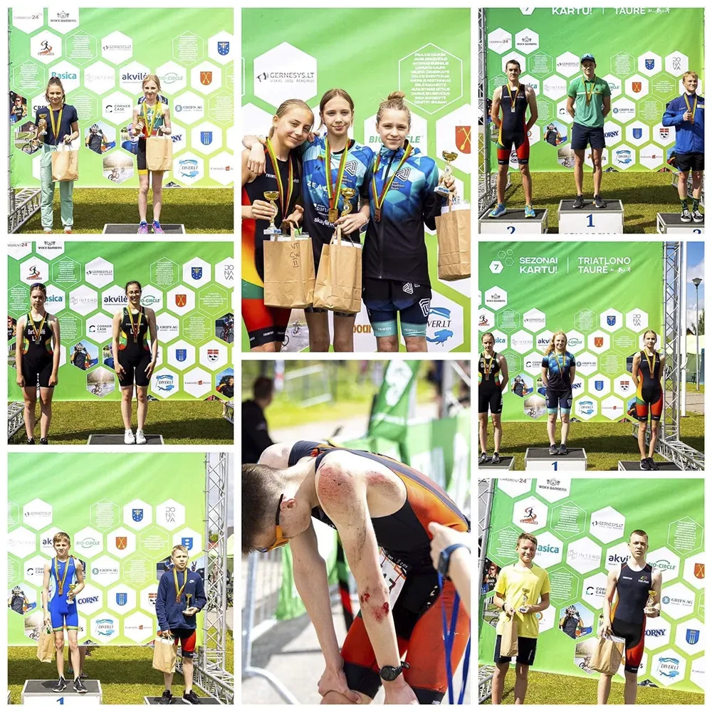 Lietuvos triatlono supersprinto čempionate pelnytos prizinės vietos