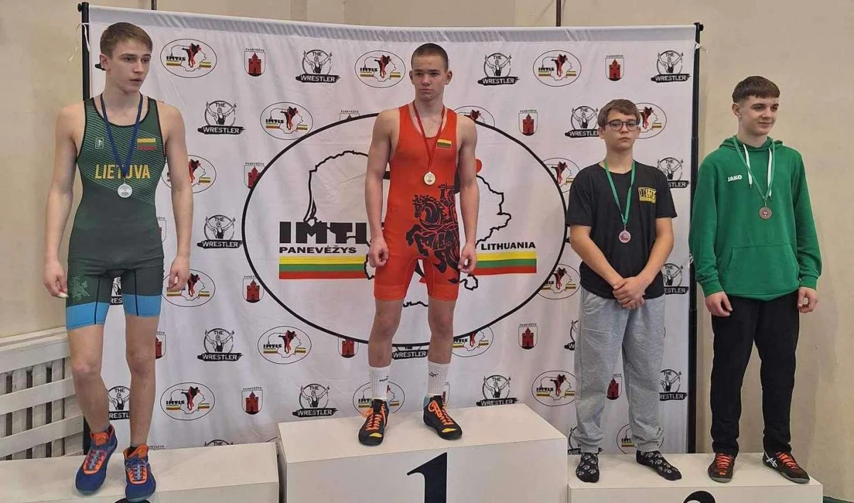 Lietuvos imtynių U17 žaidynėse Panevėžyje iškovotas auksas
